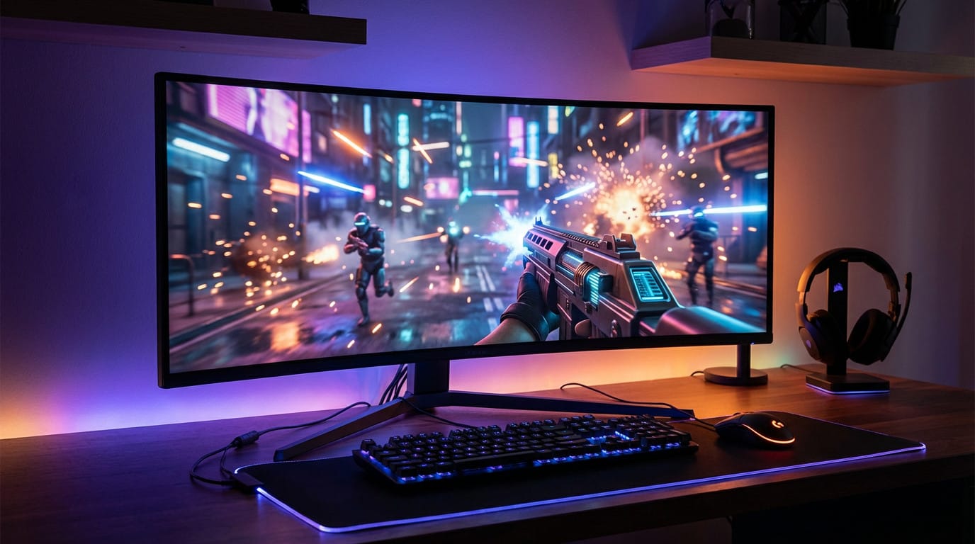 Jeux Prime Gaming 2 FPS Cultes Offerts Vie Sur PC COM Immersive Fps Gaming Setup With Rgb Lighting 